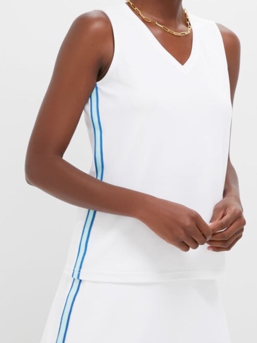 Tuckernuck Sport White Pique Meyer V-Neck